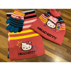 HELLO KITTY cappello+guanti+sciarpa
